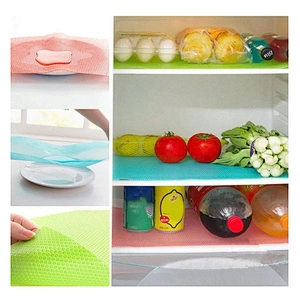 Can Be Cut Table Mat Cabinet Mat Antifouling Refrigerator Mat 4 Pieces
