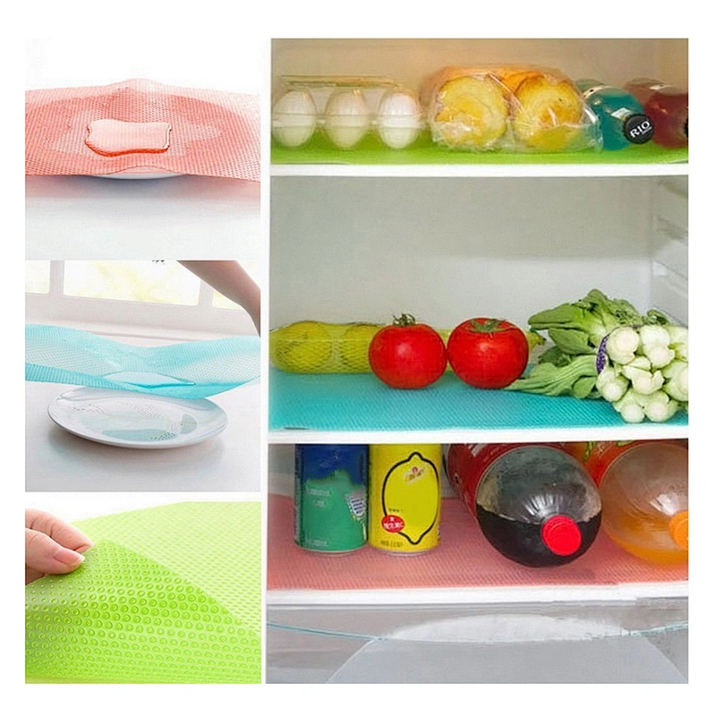 Can Be Cut Table Mat Cabinet Mat Antifouling Refrigerator Mat 4 Pieces