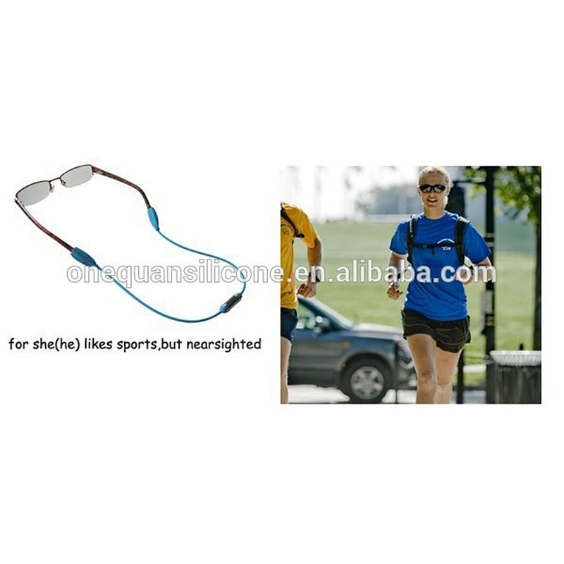 Hot sales cool silicone reading glasses cord with magnetic clasp