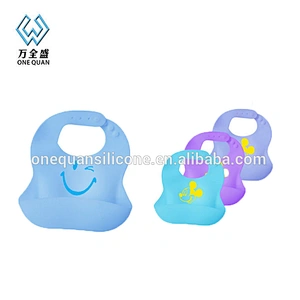 New Design Cute Water[roof Silicone Baby Bibs Food Grade Safety Baby Bibs
