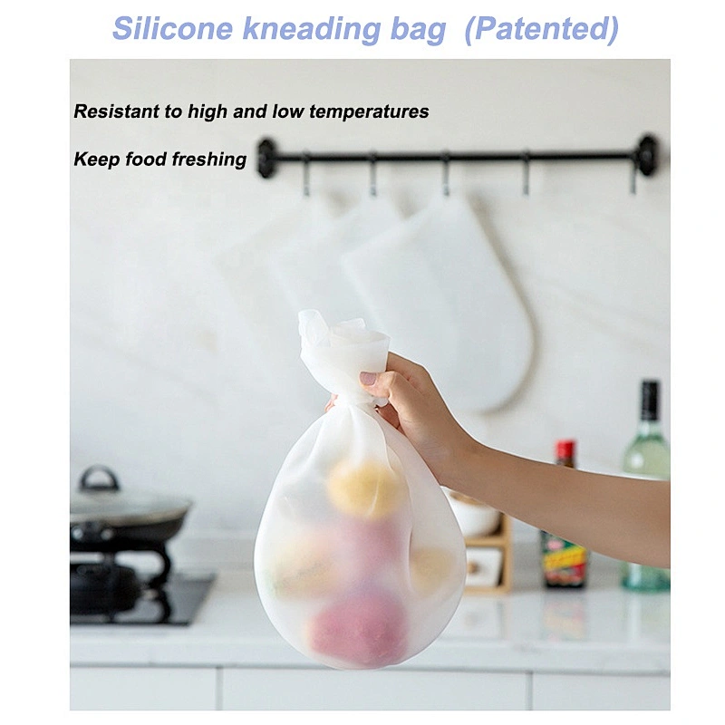 Baking Pastry Tools Silicon Mix Food Bag Knead Flour Bag Silicone Kneading Dough Bag