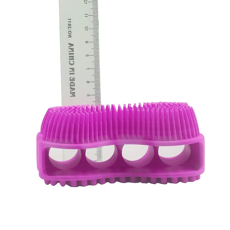 Handheld Rubber Baby Bath Scrub Brush Clean Face Brush