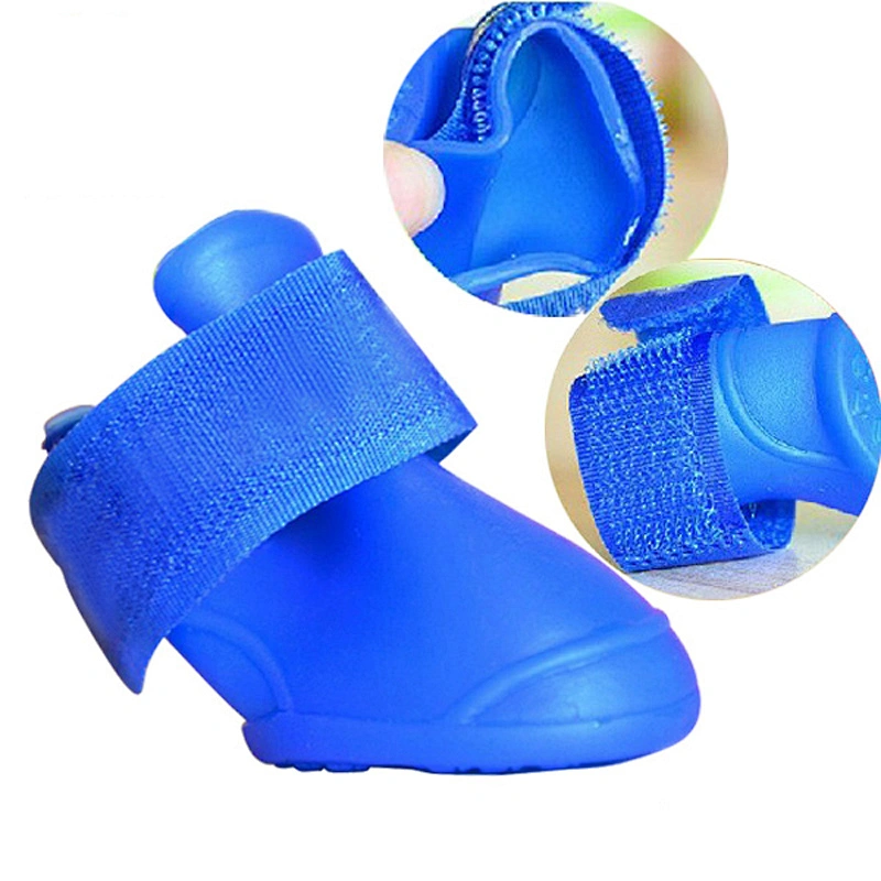 Rubber Dog Boots Anti-Slip Shoes for Small Dog Puppy