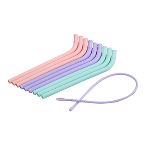 Reusable Straws ,3 PCS Extra Long Flexible Curved Straw  with 1 Cleaning Brushes