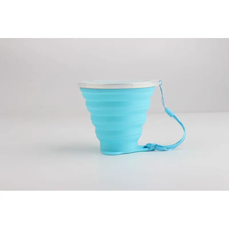 Portable with cover retractable water bag multifunctional creative sports bottle Outdoor with 300ml retractable water bottle sil