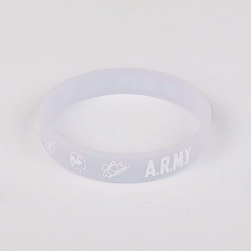 Promotional kids slim custom power color change silicone bracelet
