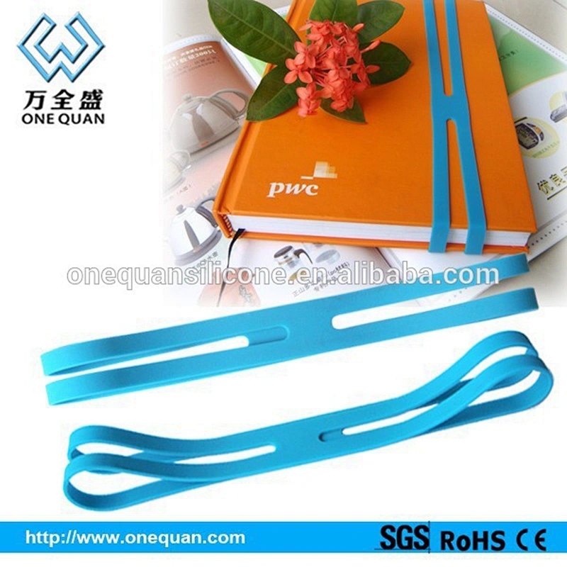 Creative multiuse cool design unbreakable X shaped silicon bookmark rubber bands