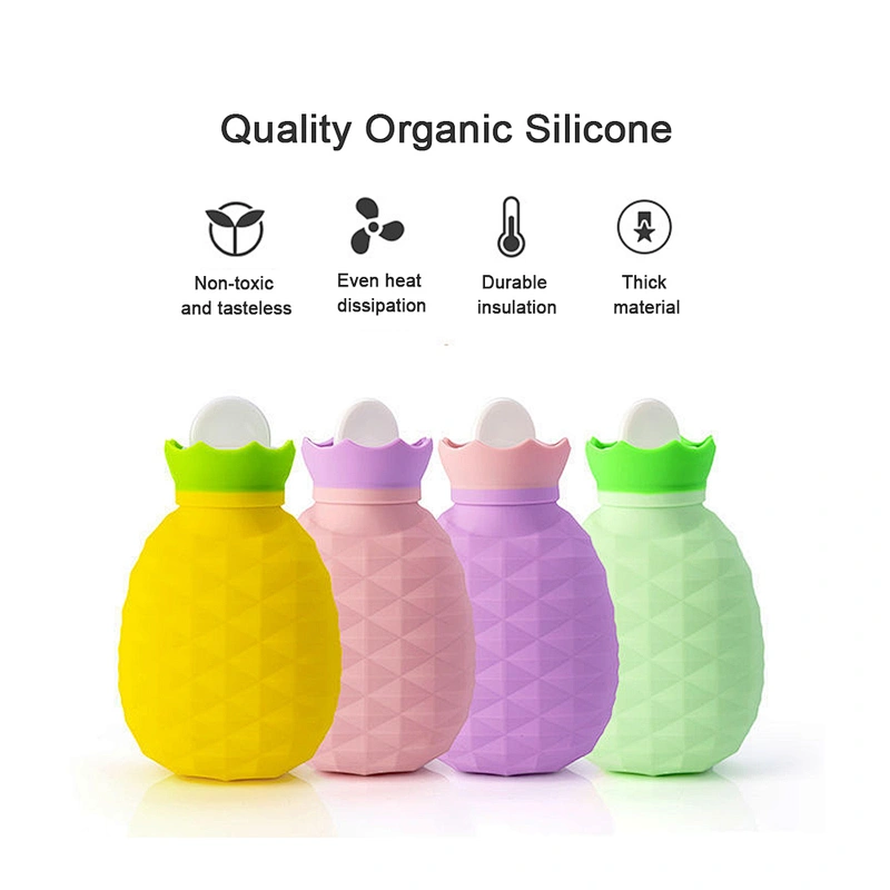 Hot Water Bottle Hot Water Bag Water Injection Pineapple Shape Heating Bag 200ML Coldproof Winter Warming Hand Explosion-Proof