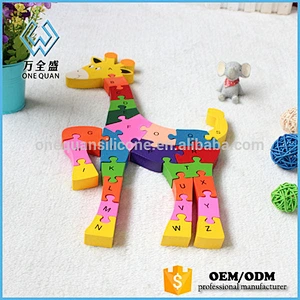 Silicone Factory Creative Kids DIY 3D Puzzle Giraffe Animal Toy
