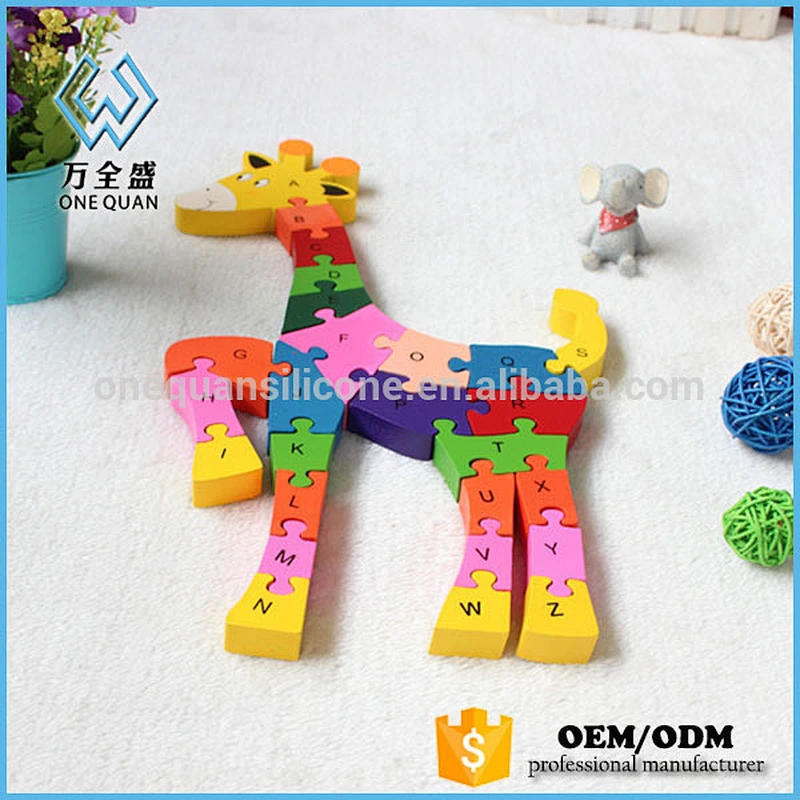 Silicone Factory Creative Kids DIY 3D Puzzle Giraffe Animal Toy