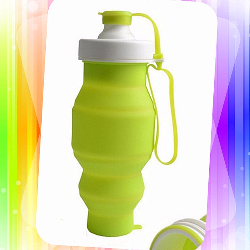 515ml foldable silicone outdoor sport water bottle