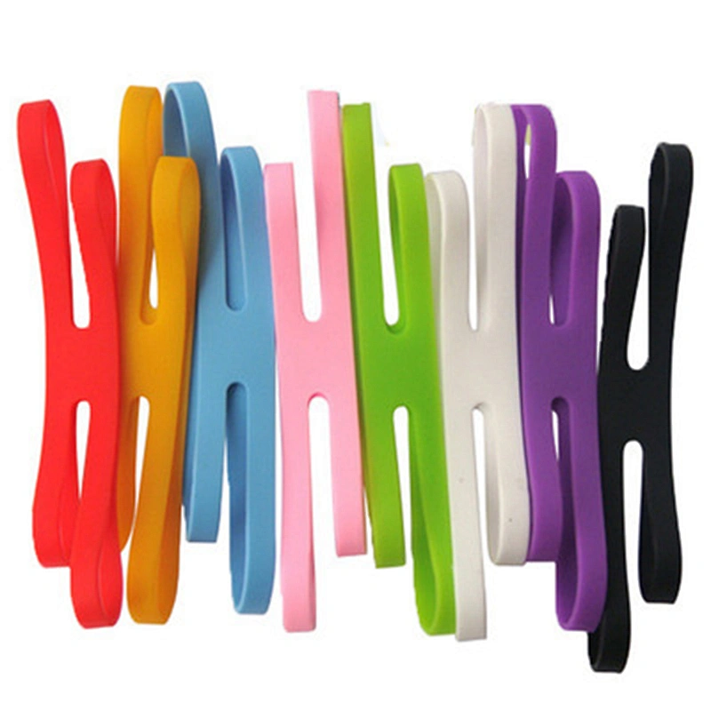 custom design high quality silicone rubber elastic book bands