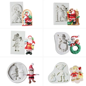 Christmas Fondant Silicone Cake Mold for Candy Decoration