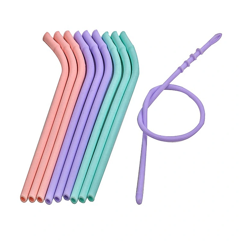 Reusable Straws ,3 PCS Extra Long Flexible Curved Straw  with 1 Cleaning Brushes