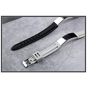 New Trending Young Mens Accessories Adjustable Custom Logo Titanium Steel Silicone Bracelet