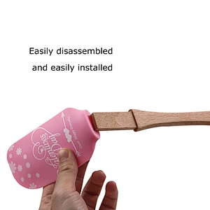 Ecofriendly Kitchen Baking Products DIY Funny Cake Scraper with Solid Wooden Kitchen Utensils