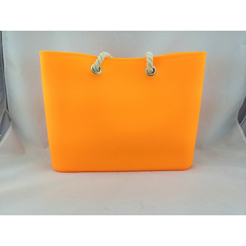 Women Silicone Bag Casual Tote Beach Purses Candy Color Silica Gel Handbag