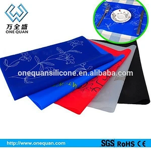 100% food grade heat resistant silicone placemat dinner mat