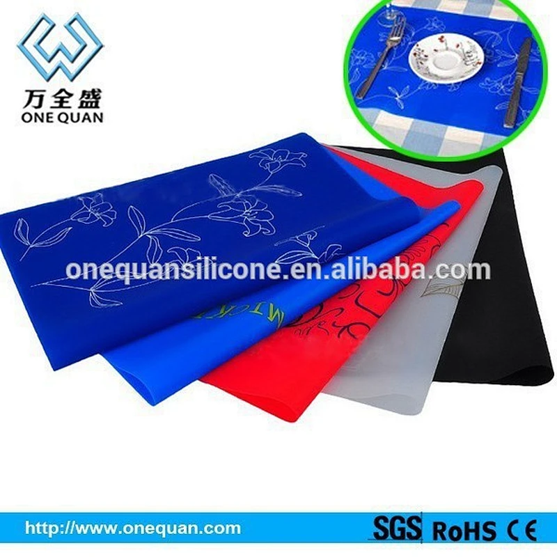 100% food grade heat resistant silicone placemat dinner mat