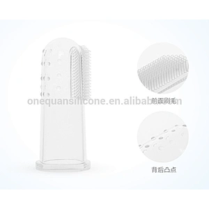 Soft silicone baby training finger tooth brush