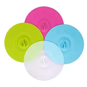 High Quality Anti-dust Silicone Cup Cover Coffee Suction Seal Lid Cap Silicone Cover For Food