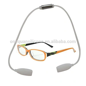 380*2mm fashion silicone magnet sports glasses strap adjustable silicone baby eye glass strap