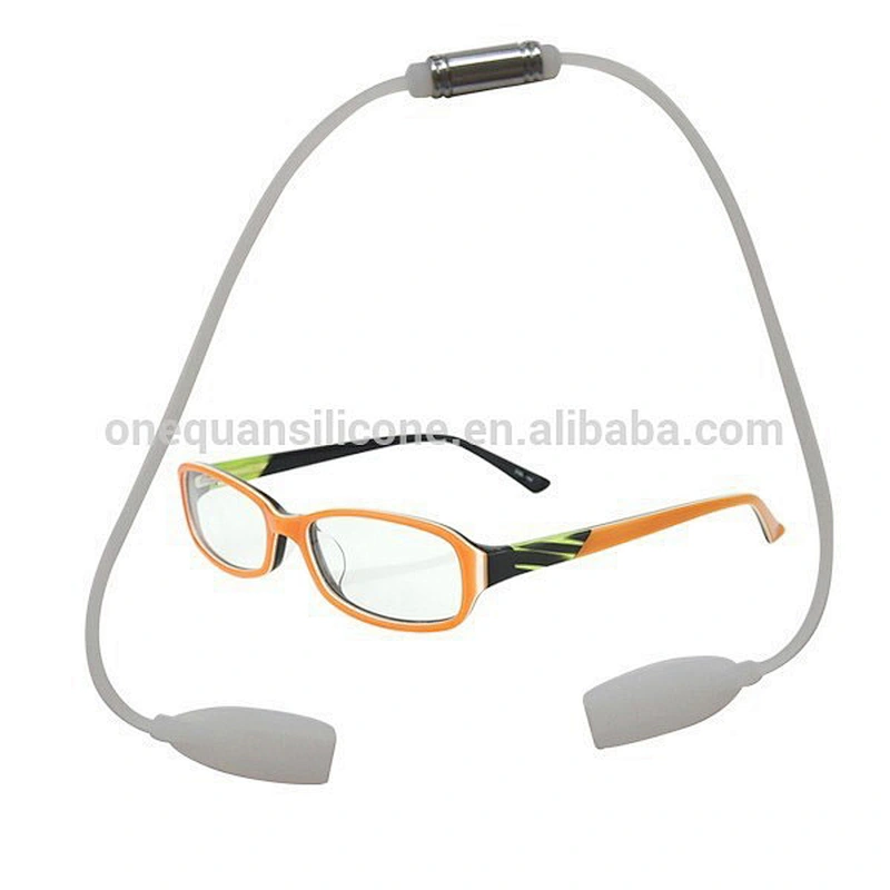 380*2mm fashion silicone magnet sports glasses strap adjustable silicone baby eye glass strap