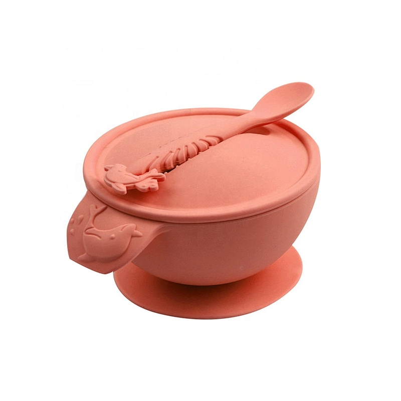 Silicone Baby Bowl Spill Proof Feeding Bowl with Suction Cup Base