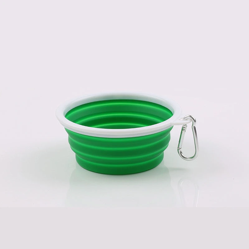 Collapsible expandable pet dog bowl  food feed water portable travel bowl safety hook