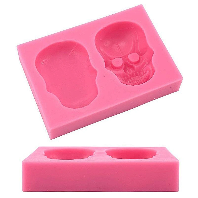 Halloween Chocolate Mold Silicone 3D Skull Shape Mold Cupcake Decoration