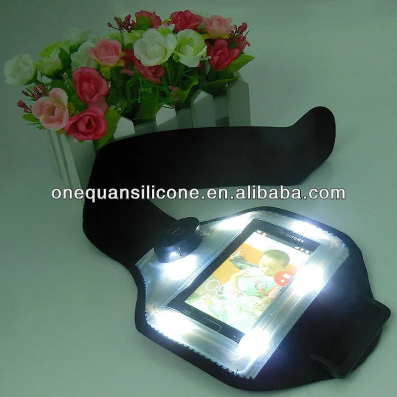 flashing led light armband for mobile phone