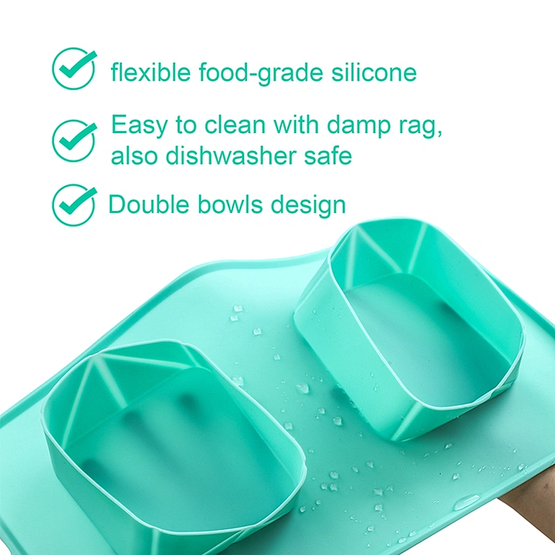 Factory direct price smart pet bowl slow feed collapsible silicone mat With Lowest