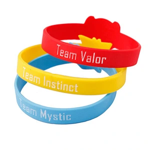 Factory wholesale cheap price Pokemon go wristband silicone bangles bracelet for outdoor and promotional gift