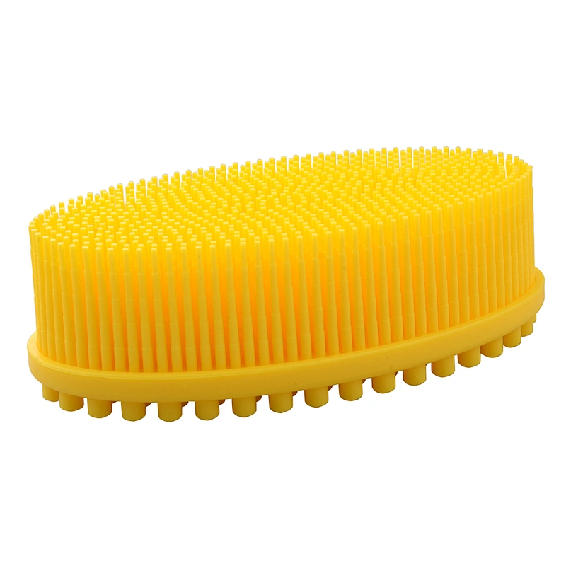 Silicone custom multi-use care comb super soft bath body massage cleaning brush