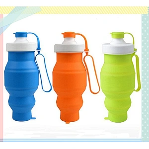 515ml foldable silicone outdoor sport water bottle