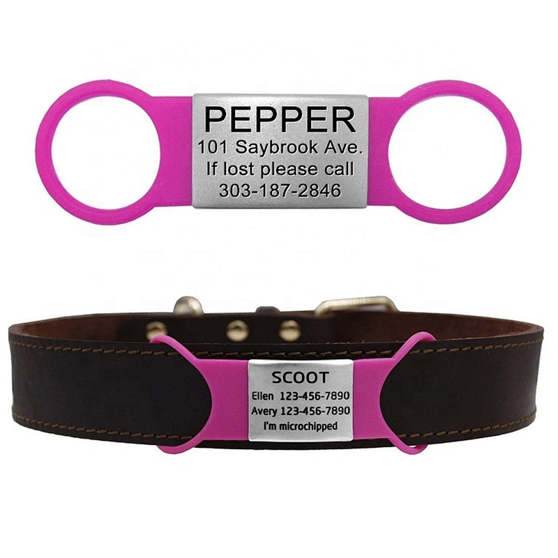 Blank Silicone Metal Tag Stainless Steel Pet Metal Blank Tag