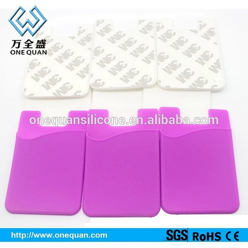 Wholesale sticky silicone smart phone mobile phone card holder bag
