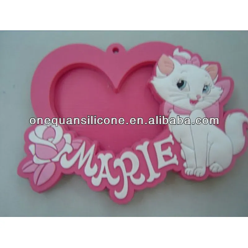Heart shape for couple souvenir rubber picture frame hot sell photo picture frame