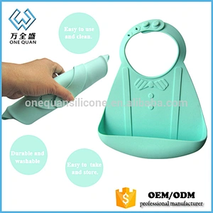 New Design Waterproof Silicone Floral Baby Bib