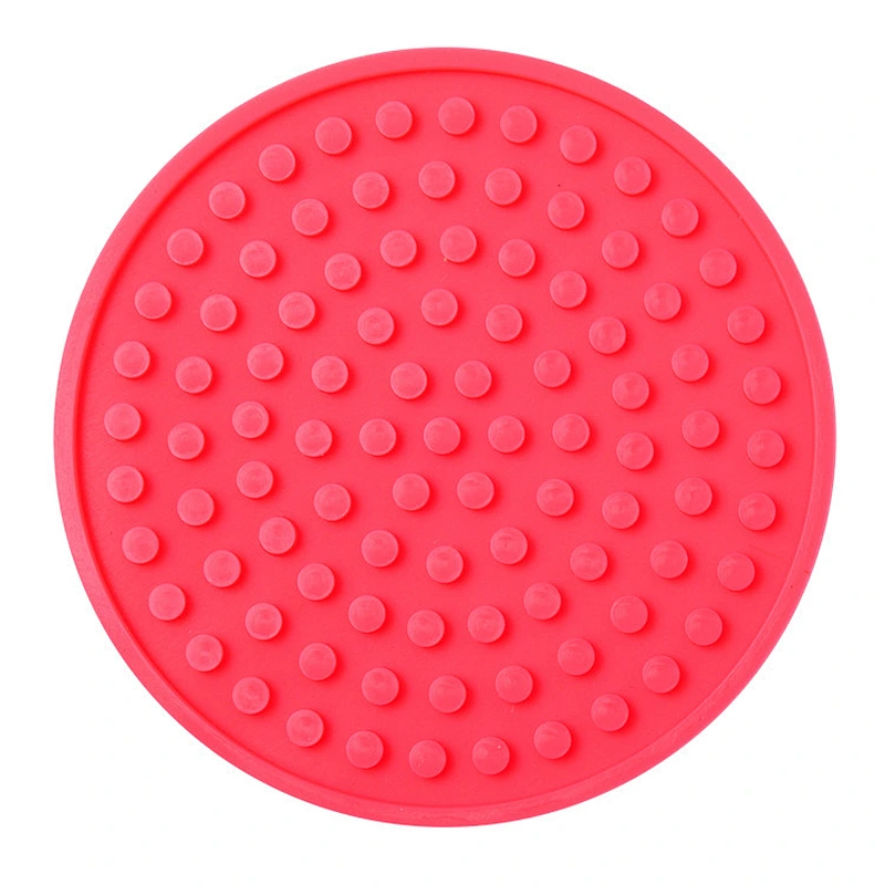 Silicone Anti Skidding Anti Scalding Reusable Attractive Style Cork Desk Coaster for Drink Silicone Round Shape Insulating Mat