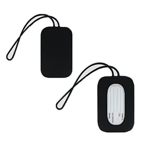 Custom Rubber Luggage  Name Tag Holder with name ID Card