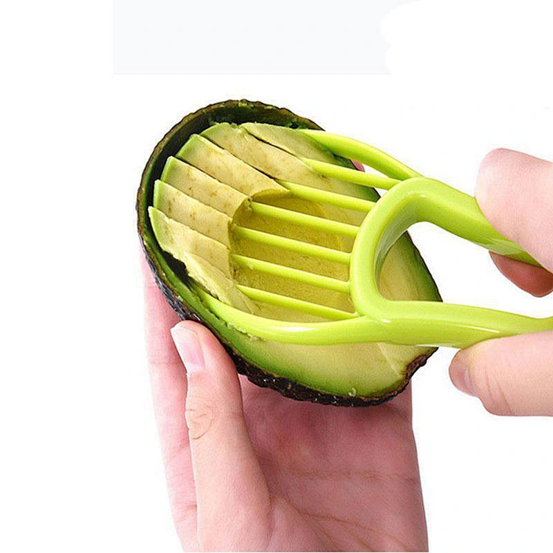 New Design Multifunctional Avocado Slicer Green Fruit Cutter Handle Core Remover Tool