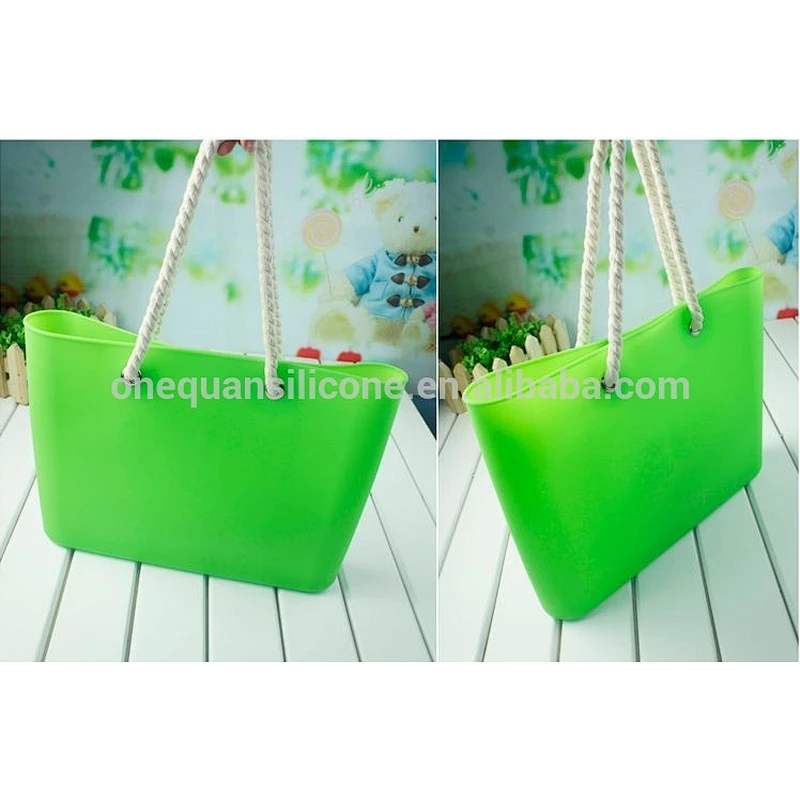 2019 factory wholesale best promotional class bags for women waterproof silicon beach bag with rope handle