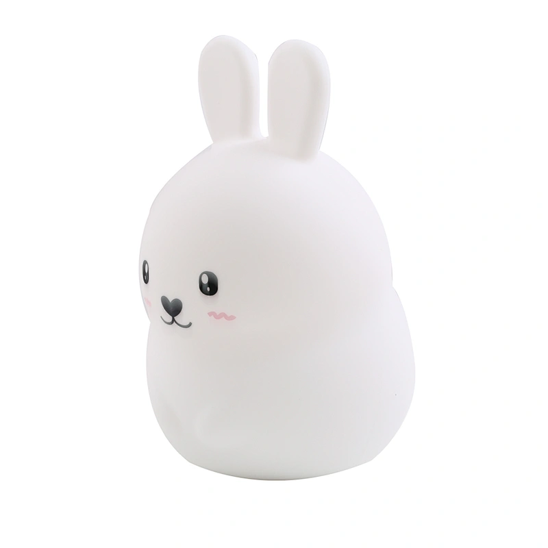 Rabbit Night Light for Children Cute Silicone Baby Night Light with Touch Sensor