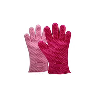 Factory price non-stick kitchen cooking heat resistant silicone gloves dish washing for cooking