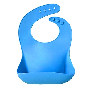 Waterproof Silicone Baby Bib Light Weight Comfortable Easy Wipe(Pink/Blue/Purple)