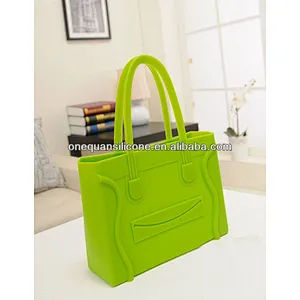 fashionable smile face ladies silicone shoulder bag