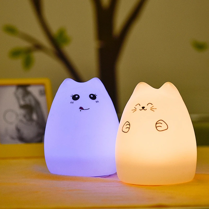 Silicone soft baby light night indoor led night light for kids