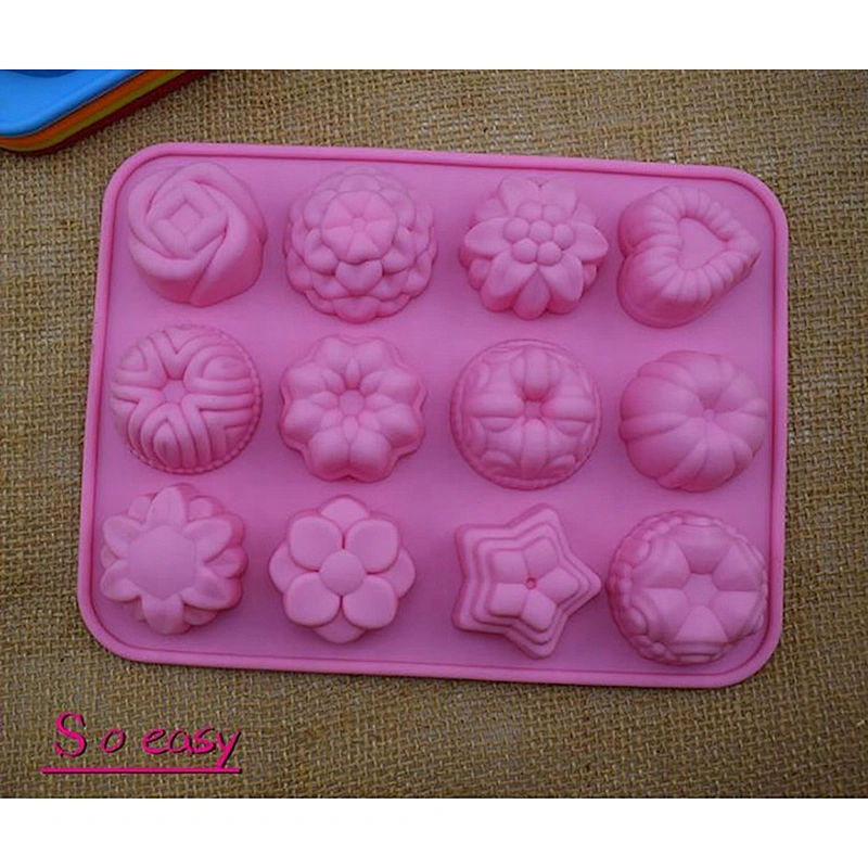 Flower Shaped Silicone Mold For Making Ice Cream Jelly Pudding Dessert