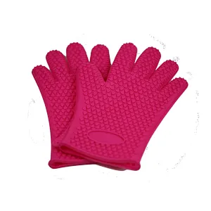 Factory price non-stick kitchen cooking heat resistant silicone gloves dish washing for cooking
